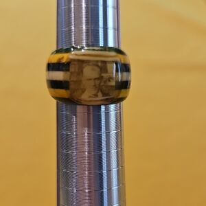 Bakelite WWII Prisoner or Mourning Photo Ring